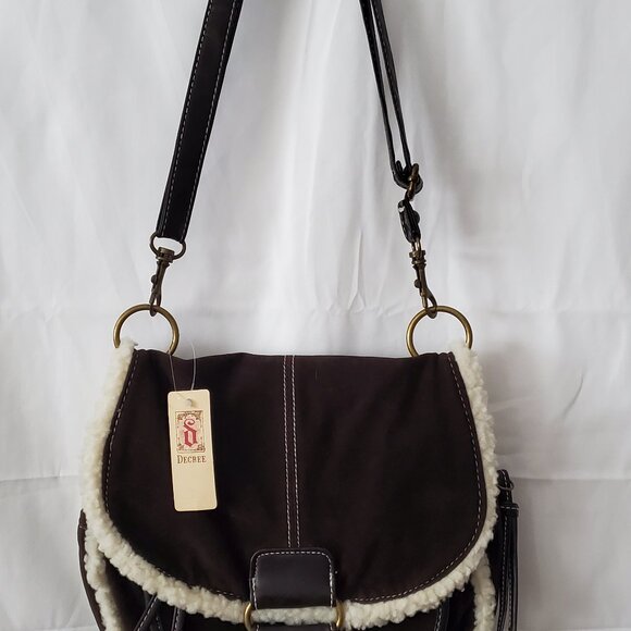 NWT "Decree" Sherpa Trim Purse - Picture 12 of 14